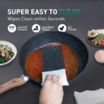 Pots and Pans Set Non Stick - 12 Piece Induction Kitchen Cookware Sets,Blue Granite Nonstick Cooking Pans Set 22 x 13 x 9 inches - Image 3