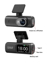 UHD 4K Dash Cam Dual Lens Driving Recorder Car DVR 1080P Rear Lens Camera Built-In WiFi GPS 24-Hour Parking Monitoring Black Box - Image 23