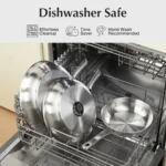 Stainless Steel Cookware Set 10pcs, All Stoves Compatible, Stainless Steel Saucepan Stockpot and Frying Pan, Oven Safe - Image 2