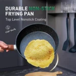 Pots and Pans Set Non Stick - 12 Piece Induction Kitchen Cookware Sets,Blue Granite Nonstick Cooking Pans Set 22 x 13 x 9 inches - Image 8