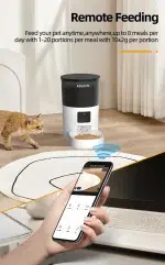 ROJECO Automatic Cat Feeder With Camera Video Cat Food Dispenser Pet Smart Voice Recorder Remote Control Auto Feeder For Cat Dog - Image 14