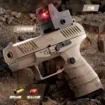 Small Black Toy Gun Mini PPQ Continuous Firing Shell Throwing Gun Model Soft Bullet Launcher BlowBack Airsoft Pistol for Kids - Image 15