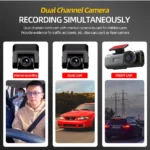 Dash Cam Dual Lens 4K UHD Recording Car Camera DVR Night Vision Video Recorder Built-In Wi-Fi Support GPS 24H Parking - Image 16