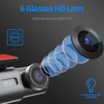 Dash Cam Dual Lens 4K UHD Recording Car Camera DVR Night Vision Video Recorder Built-In Wi-Fi Support GPS 24H Parking - Image 3