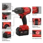 Milwaukee Mid-Torque Impact Professional Wrench 18V Lithium Battery Electric Cordless High Speed Car Truck Repair Power Tools - Image 4