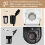 Coffee Maker Mini Single Serve Coffee Machine Compatible with K Cup Capsule, Ground Coffee, Loose Tea, Small Coffee Pot For Home - Image 11