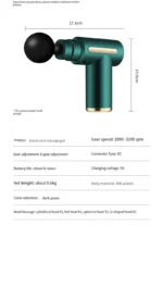 Fascia Gun Muscle Relaxation Massager Electric Vibration Massage Gun Professional Grade Neck Membrane Gun - Image 23