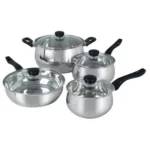 Rametto Professional Grade 8-Piece Cookware Set Anodized Aluminum Enamel Cast Iron Stainless Steel Oven Safe Dishwasher Safe - Image 13