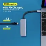 Vothoon 4 Port USB C Hub with 4K HDMI-compatible PD 60W USB 3.0 Splitter Adapter for MacBook Pro Air Dell XPS - Image 12