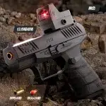 Small Black Toy Gun Mini PPQ Continuous Firing Shell Throwing Gun Model Soft Bullet Launcher BlowBack Airsoft Pistol for Kids - Image 8