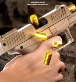 Small Black Toy Gun Mini PPQ Continuous Firing Shell Throwing Gun Model Soft Bullet Launcher BlowBack Airsoft Pistol for Kids - Image 4