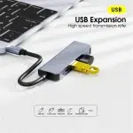 Vothoon 4 Port USB C Hub with 4K HDMI-compatible PD 60W USB 3.0 Splitter Adapter for MacBook Pro Air Dell XPS - Image 5