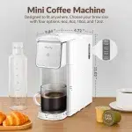 Coffee Maker Mini Single Serve Coffee Machine Compatible with K Cup Capsule, Ground Coffee, Loose Tea, Small Coffee Pot For Home - Image 6