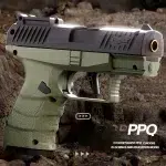 Small Black Toy Gun Mini PPQ Continuous Firing Shell Throwing Gun Model Soft Bullet Launcher BlowBack Airsoft Pistol for Kids - Image 6