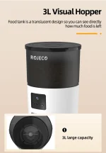 ROJECO Automatic Cat Feeder With Camera Video Cat Food Dispenser Pet Smart Voice Recorder Remote Control Auto Feeder For Cat Dog - Image 17