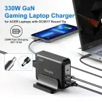 330W GaN Laptop Adapter For Acer Predator Helios 18 16 15 14 300 500 Triton 17 X Neo 16 Charger Power 13 14th gen I9 I7 Rtx 4090