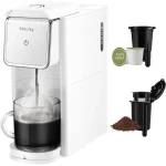 Coffee Maker Mini Single Serve Coffee Machine Compatible with K Cup Capsule, Ground Coffee, Loose Tea, Small Coffee Pot For Home