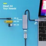 Vothoon 4 Port USB C Hub with 4K HDMI-compatible PD 60W USB 3.0 Splitter Adapter for MacBook Pro Air Dell XPS - Image 9