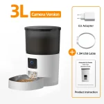 ROJECO Automatic Cat Feeder With Camera Video Cat Food Dispenser Pet Smart Voice Recorder Remote Control Auto Feeder For Cat Dog - Image 7