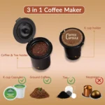 Coffee Maker Mini Single Serve Coffee Machine Compatible with K Cup Capsule, Ground Coffee, Loose Tea, Small Coffee Pot For Home - Image 10
