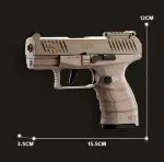 Small Black Toy Gun Mini PPQ Continuous Firing Shell Throwing Gun Model Soft Bullet Launcher BlowBack Airsoft Pistol for Kids - Image 5