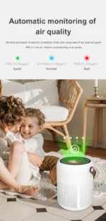 10000mAh Home Air Purifier HEPA Filter PM 2.5 H13 HEPA Remove Rechargeable Kitchen Bedroom Smoke Odor Air Cleaner Aroma Diffuser - Image 17