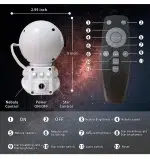 Star Projector Galaxy Night Light Astronaut Space Projector Starry Nebula Ceiling LED Lamp for Bedroom Home Decorative kids gift - Image 10
