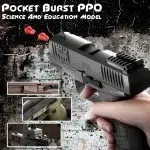 Small Black Toy Gun Mini PPQ Continuous Firing Shell Throwing Gun Model Soft Bullet Launcher BlowBack Airsoft Pistol for Kids - Image 3