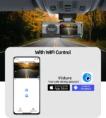 Dash Cam Dual Lens 4K UHD Recording Car Camera DVR Night Vision Video Recorder Built-In Wi-Fi Support GPS 24H Parking - Image 5