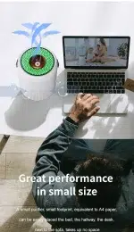10000mAh Home Air Purifier HEPA Filter PM 2.5 H13 HEPA Remove Rechargeable Kitchen Bedroom Smoke Odor Air Cleaner Aroma Diffuser - Image 8