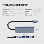 Vothoon 4 Port USB C Hub with 4K HDMI-compatible PD 60W USB 3.0 Splitter Adapter for MacBook Pro Air Dell XPS - Image 15