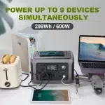 ALLPOWERS Portable Power Station R600, 299Wh LiFeP04 Battery with 2x 600W (1200W Surge) AC Outlets for Outdoor Camping RV Home - Image 10