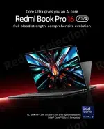 Xiaomi laptop RedmiBook Pro 16 2024 Core Ultra 5-125H/Ultra 7-155H ARC Graphics 32GB DDR5 1TB SSD 16-inch 3.1K 165hz Screen Pc - Image 12