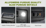 ALLPOWERS Portable Power Station R600, 299Wh LiFeP04 Battery with 2x 600W (1200W Surge) AC Outlets for Outdoor Camping RV Home - Image 8