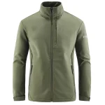 Mens Autumn Winter Tactical Soft Shell Jackets Outdoor Fleece Lined Full Zip Multi-pocket Windproof Warm Hiking Ski Safari Coats - Image 8