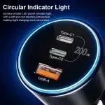 UHOMEBUY 200W Car Charger USB Type C Fast Charger 100W 65W 45W 20W PPS PD QC3.0 Quick Charger for Laptop iPhone 15 Samsung S23 - Image 11
