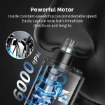 Men's USB Rechargeable Nose Ear Hair Trimmer - 150mAh Fast Charge, Digital Display, Precision Blade, Compact Design - Image 13