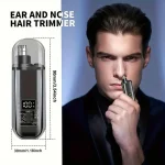 Men's USB Rechargeable Nose Ear Hair Trimmer - 150mAh Fast Charge, Digital Display, Precision Blade, Compact Design - Image 4