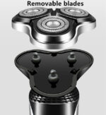 Electric Shaver Mens Razor Rotary Waterproof Pop-Up Beard Trimmer Wet Dry Cordless Nose Hair Clipper Barber Shaving Machine - Image 3