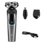 Electric Shaver Mens Razor Rotary Waterproof Pop-Up Beard Trimmer Wet Dry Cordless Nose Hair Clipper Barber Shaving Machine - Image 4